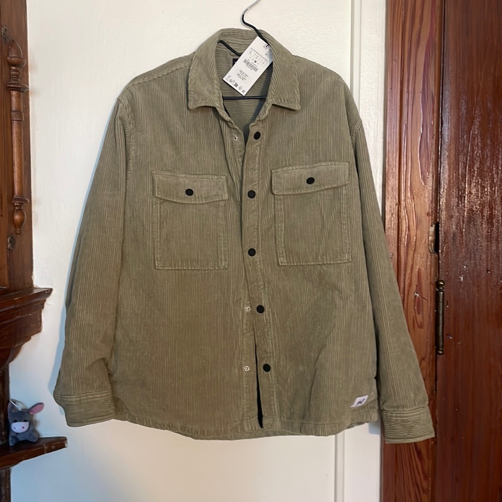 zara corduroy quilted jacket